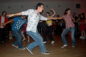 Lindy Hop teachers Michael and Claire